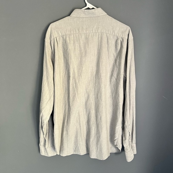 Bonobos Shirt Standard Fit Mens XL Long Gray Oxford Button Down Long Sleeve - Picture 4 of 5